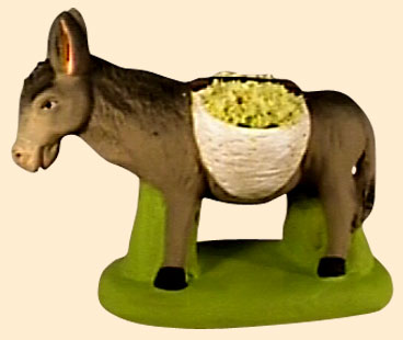 DONKEY CARRYING  BASKETS OF MIMOSAS