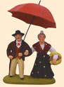 COUPLE w. AN UMBRELLA