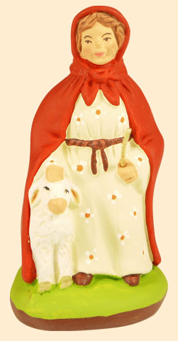 SHEPHERDESS w. SHEEP