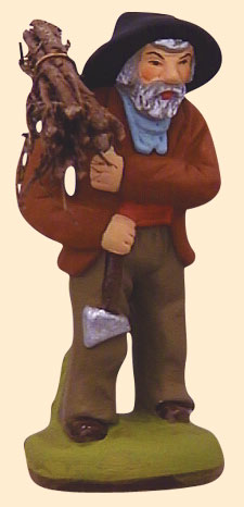 MAN w. A BUNDLE OF WOOD