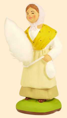 GIRL SPINNING WOOL