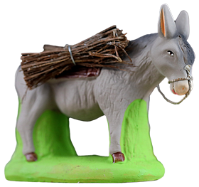 DONKEY CARRYING BUNDLES OF WOOD