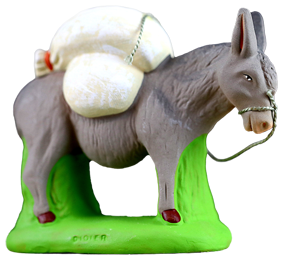 DONKEY CARRYING SACKS OF FLOOR