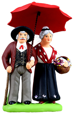 COUPLE w. AN UMBRELLA