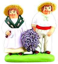 COUPLE OF CHILDREN w. LAVENDER