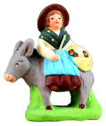 WOMAN ON A DONKEY