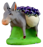 DONKEY CARRYING  BASKETS OF LAVENDER