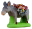 DONKEY CARRYING BASKETS OF FLOWERS