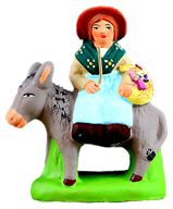 WOMAN ON A DONKEY