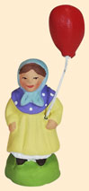 FILLETTE AU BALLON DE BAUDRUCHE