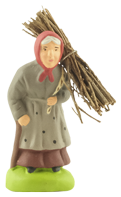 WOMAN w. A BUNDLE OF WOOD