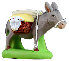 DONKEY CARRYING LAMBS