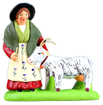 WOMAN w. A GOAT