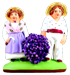 COUPLE OF CHILDREN w. LAVENDER