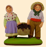 COUPLE D’ENFANTS AU PANIER DE RAISIN