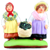 COUPLE OF CHILDREN w. BASKET OF OLIVES