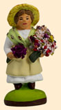 FILLETTE AUX BOUQUETS