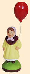 FILLETTE AU BALLON DE BAUDRUCHE
